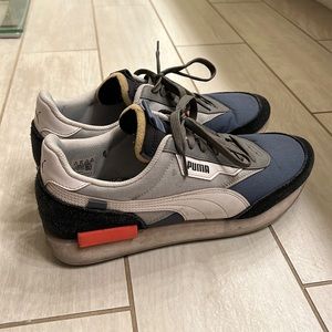 Puma Future Rider Blue Grey White Size 10.5 Mens Shoes